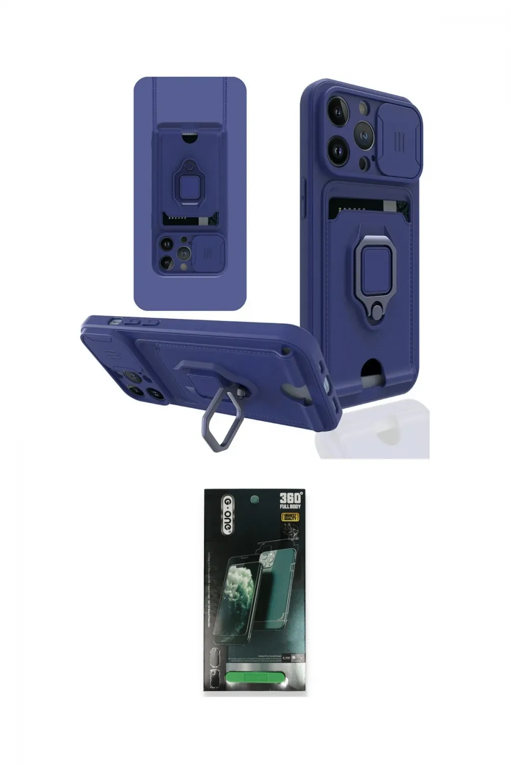 ieg™ iPhone 14 Pro Max Kılıf Vadi Form Prime - Siyah 360 Mat Full Body Arka Koruyucu