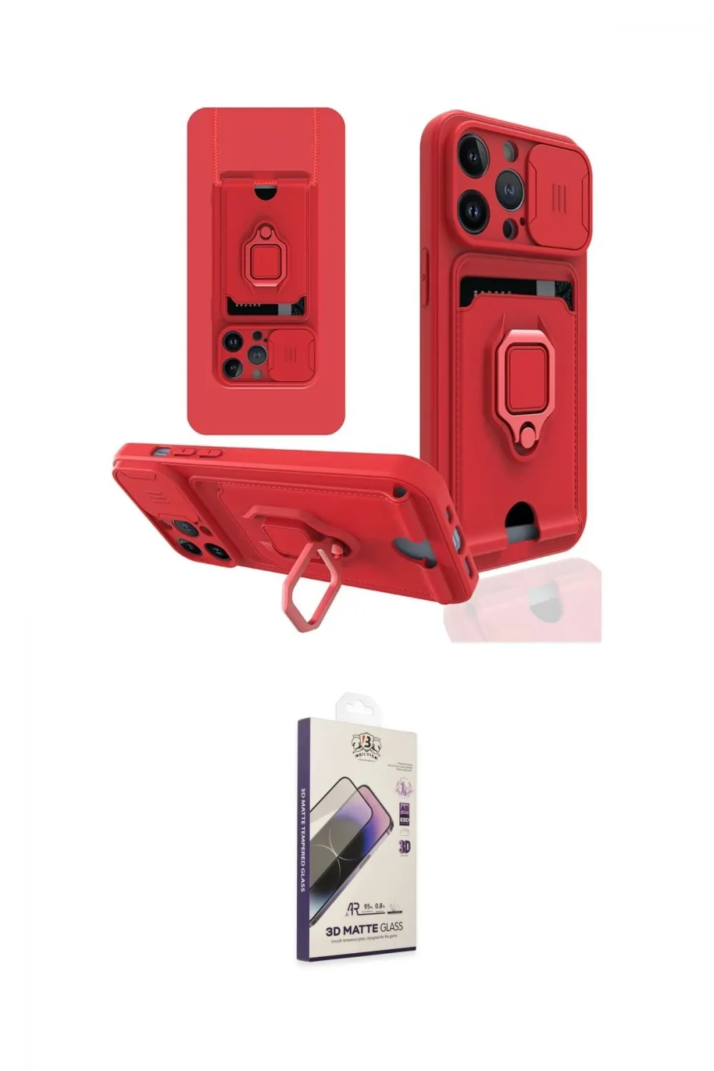 ieg™ iPhone 14 Pro Max Kılıf Vadi Form Prime - Siyah Bilvis 3D Mat Cam Ekran Koruyucu