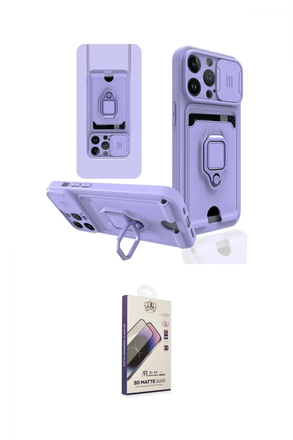 ieg™ iPhone 14 Pro Max Kılıf Vadi Form Prime - Siyah Bilvis 3D Mat Cam Ekran Koruyucu
