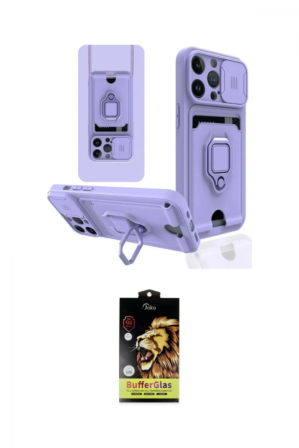 ieg™ iPhone 14 Pro Max Kılıf Vadi Form Prime - Siyah Buffer Cam Ekran Koruyucu