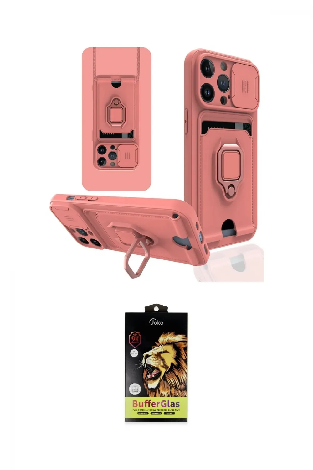 ieg™ iPhone 14 Pro Max Kılıf Vadi Form Prime - Siyah Buffer Cam Ekran Koruyucu