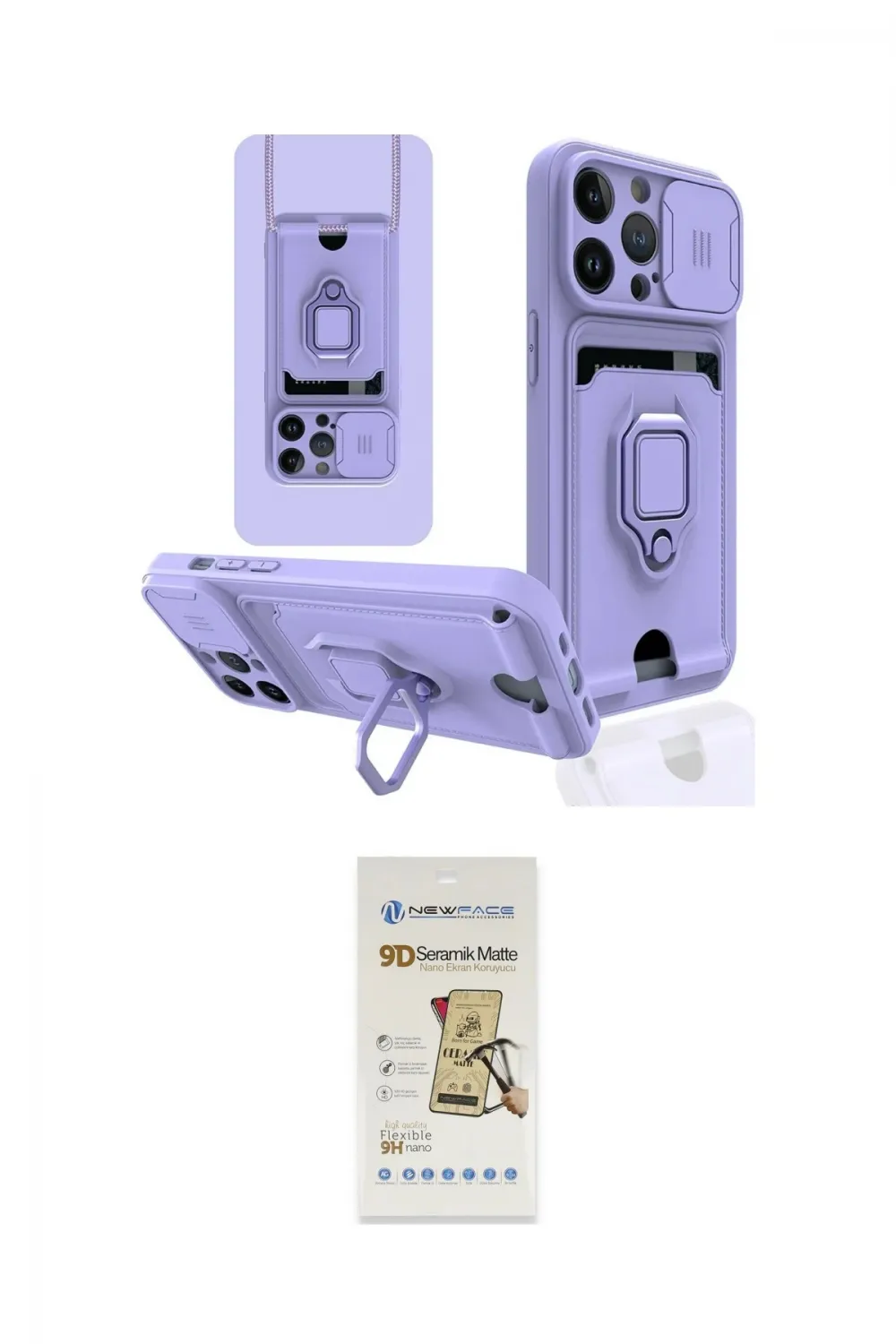 ieg™ iPhone 14 Pro Max Kılıf Vadi Form Prime - Siyah Mat Seramik Nano Ekran Koruyucu
