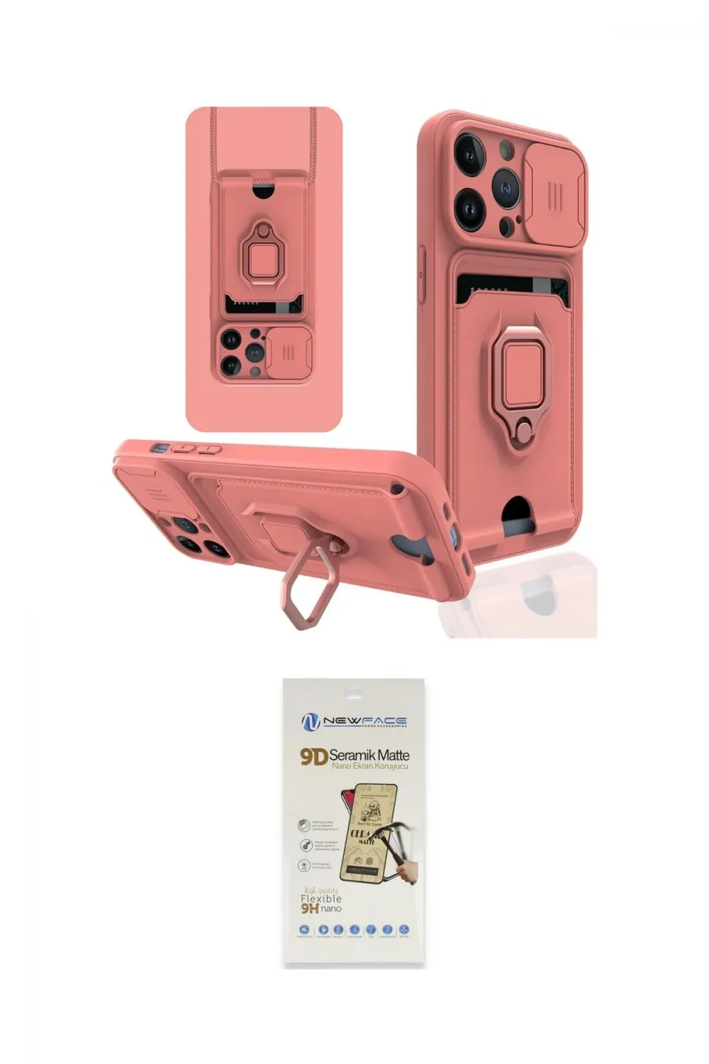 ieg™ iPhone 14 Pro Max Kılıf Vadi Form Prime - Siyah Mat Seramik Nano Ekran Koruyucu