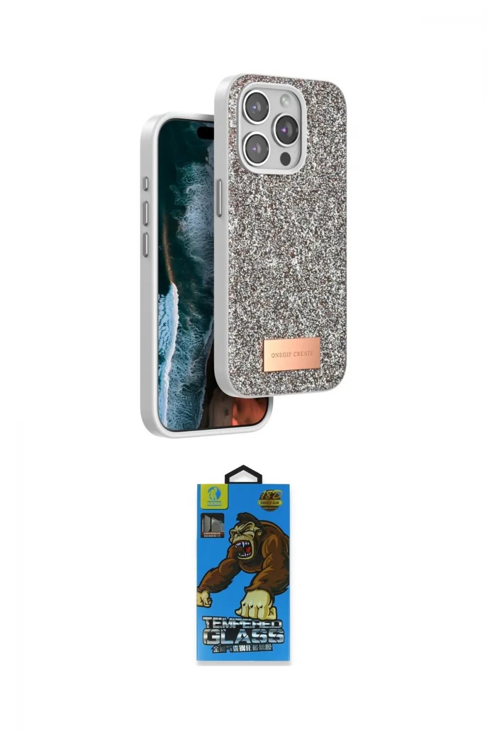 ieg™ iPhone 14 Pro Max Kılıf Vadi Klasik Serisi - Siyah 18D Cam Ekran Koruyucu
