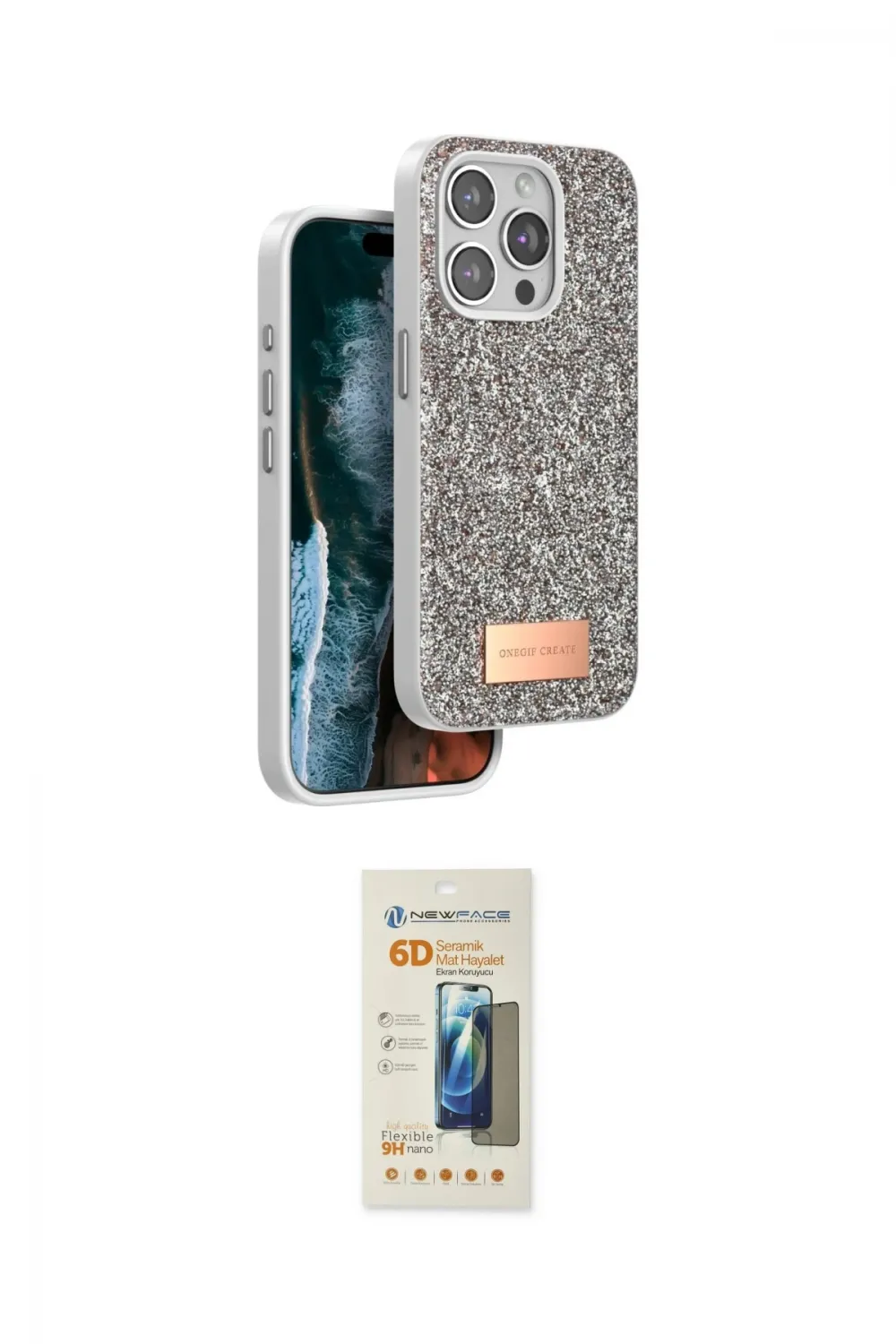 ieg™ iPhone 14 Pro Max Kılıf Vadi Klasik Serisi - Siyah 6D Mat Seramik Hayalet Nano Ekran Koruyucu