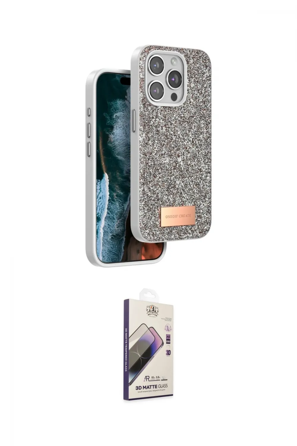 ieg™ iPhone 14 Pro Max Kılıf Vadi Klasik Serisi - Siyah Bilvis 3D Mat Cam Ekran Koruyucu