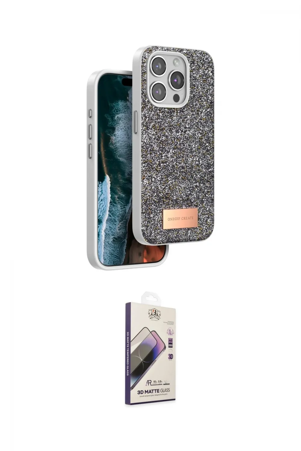 ieg™ iPhone 14 Pro Max Kılıf Vadi Klasik Serisi - Siyah Bilvis 3D Mat Cam Ekran Koruyucu