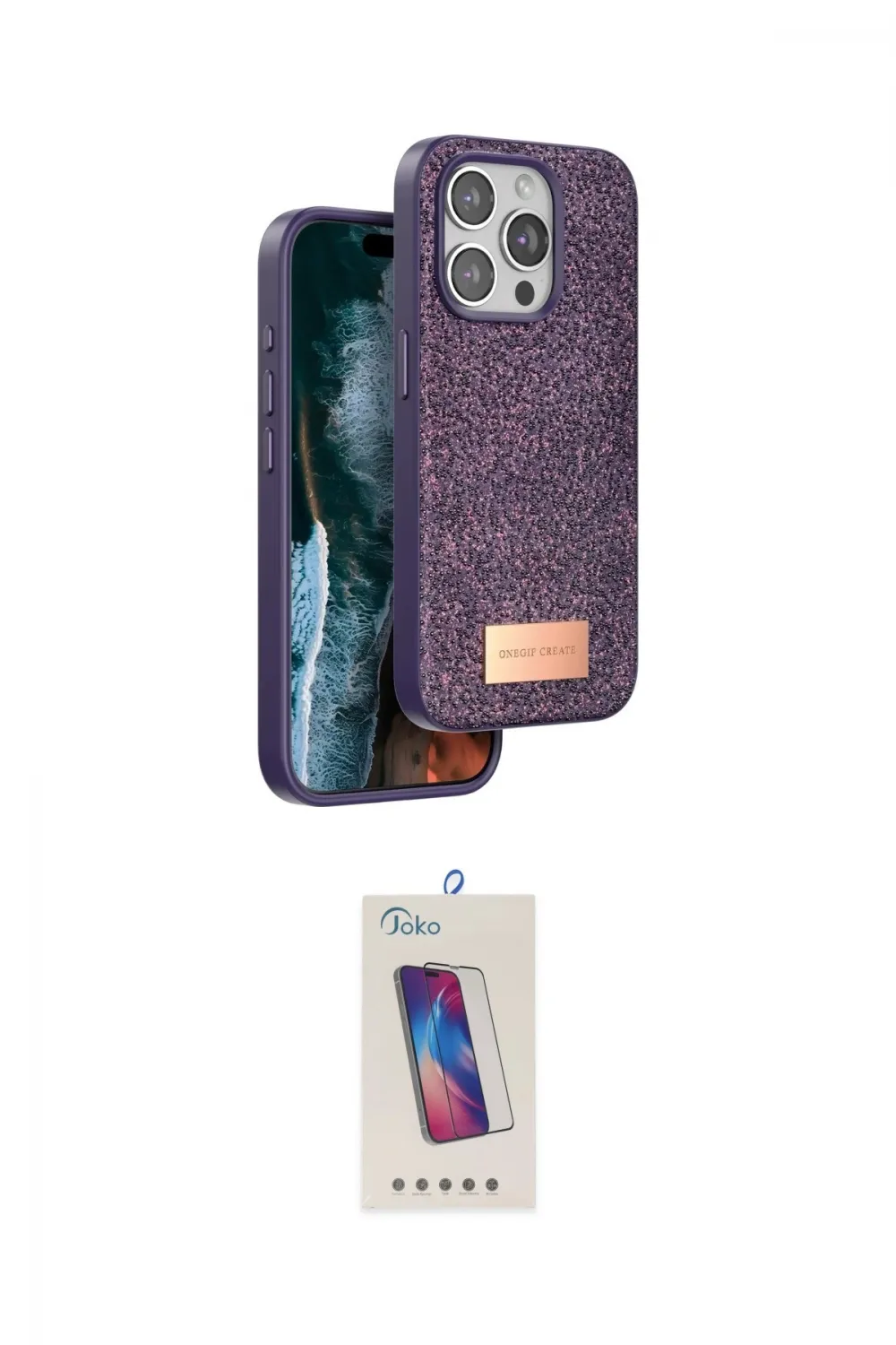 ieg™ iPhone 14 Pro Max Kılıf Vadi Klasik Serisi - Siyah Joko 5D Cam