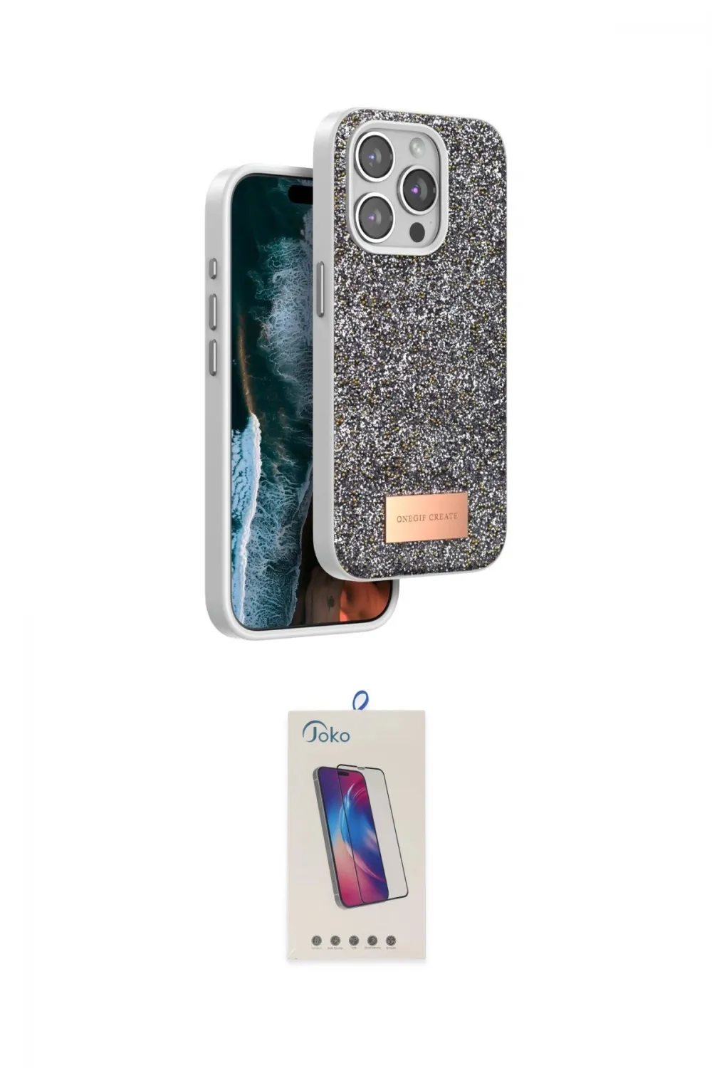 ieg™ iPhone 14 Pro Max Kılıf Vadi Klasik Serisi - Siyah Joko 5D Cam