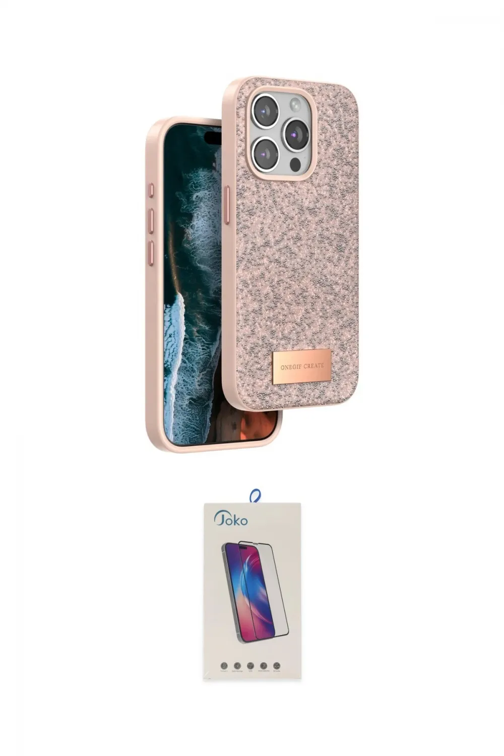 ieg™ iPhone 14 Pro Max Kılıf Vadi Klasik Serisi - Siyah Joko 5D Cam