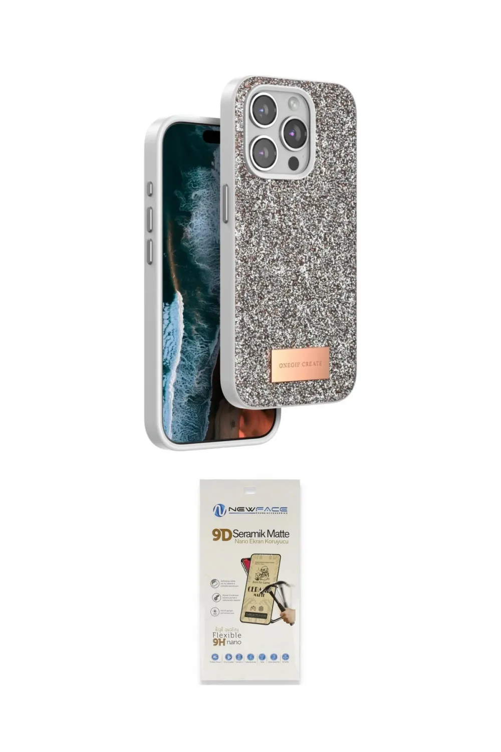 ieg™ iPhone 14 Pro Max Kılıf Vadi Klasik Serisi - Siyah Mat Seramik Nano Ekran Koruyucu