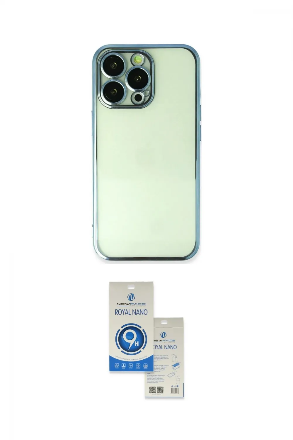 ieg™ iPhone 14 Pro Max Kılıf Vadi Minimal - Şeffaf Royal Nano Ekran Koruyucu