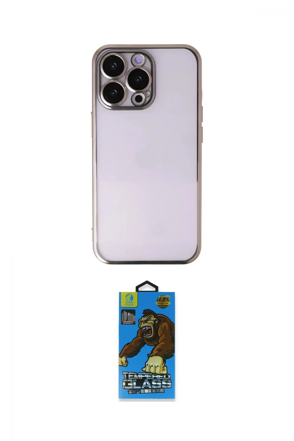 ieg™ iPhone 14 Pro Max Kılıf Vadi Minimal - Siyah 18D Cam Ekran Koruyucu