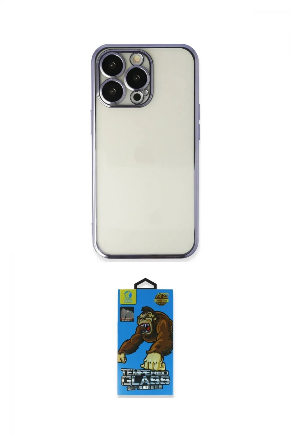 ieg™ iPhone 14 Pro Max Kılıf Vadi Minimal - Siyah 18D Cam Ekran Koruyucu