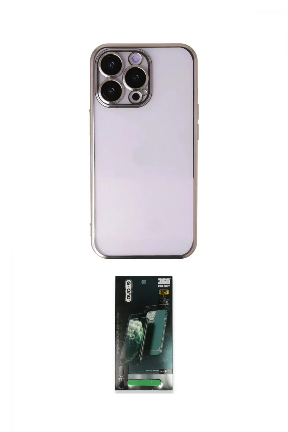 ieg™ iPhone 14 Pro Max Kılıf Vadi Minimal - Siyah 360 Mat Full Body Arka Koruyucu
