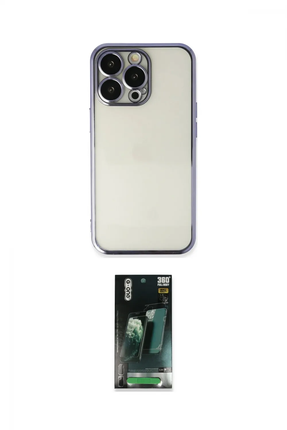 ieg™ iPhone 14 Pro Max Kılıf Vadi Minimal - Siyah 360 Mat Full Body Arka Koruyucu