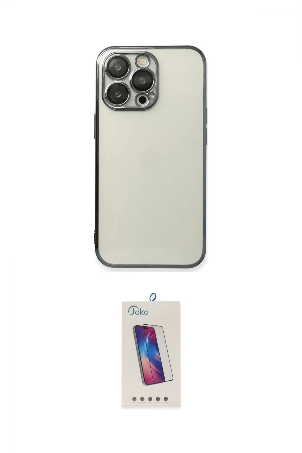ieg™ iPhone 14 Pro Max Kılıf Vadi Minimal - Siyah Joko 5D Cam