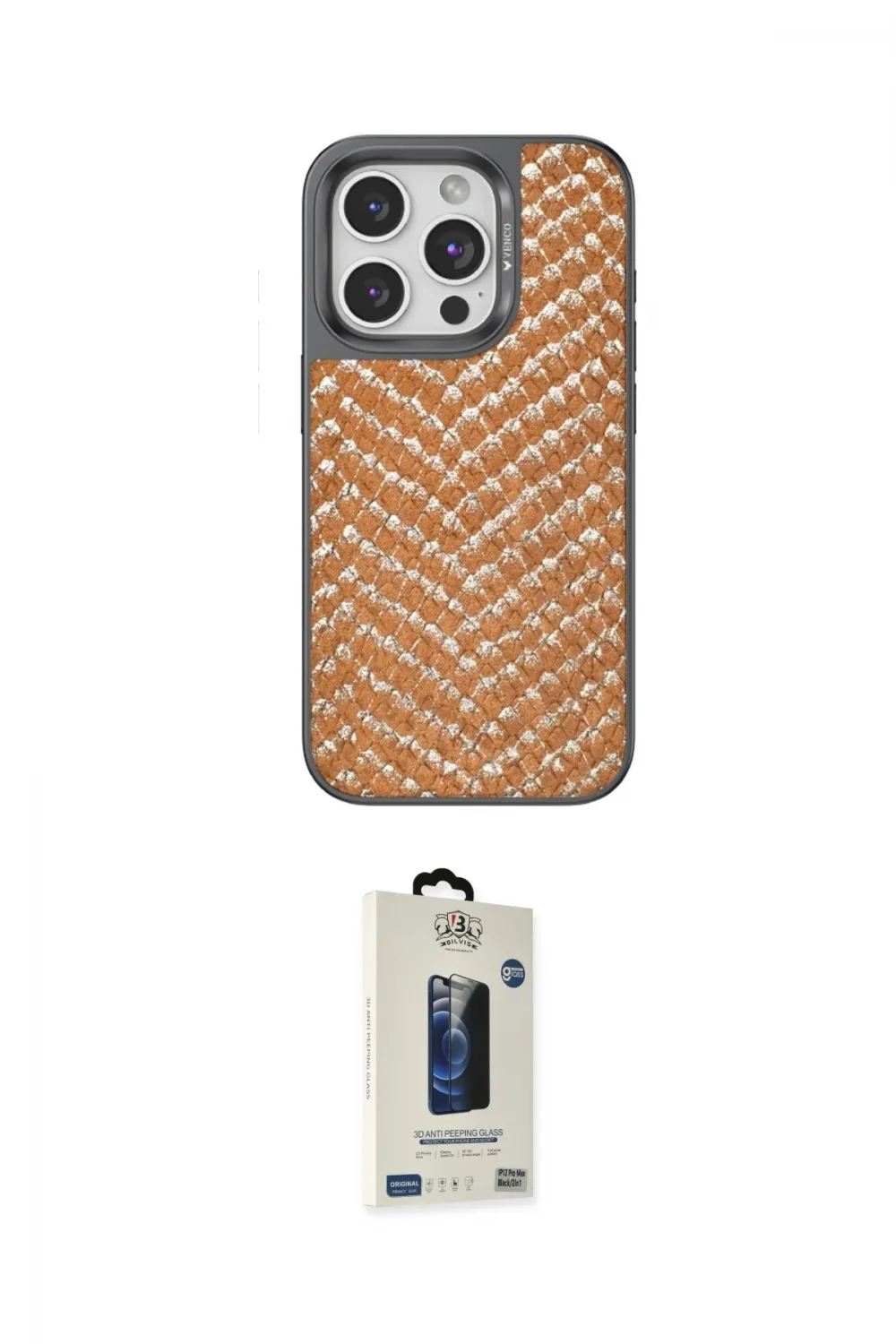 ieg™ iPhone 14 Pro Max Kılıf Vadi Özel Seri - Siyah Bilvis Hayalet Cam Ekran Koruyucu