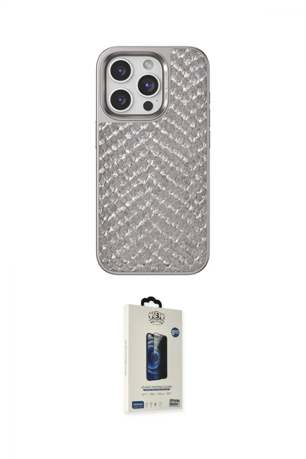 ieg™ iPhone 14 Pro Max Kılıf Vadi Özel Seri - Siyah Bilvis Hayalet Cam Ekran Koruyucu