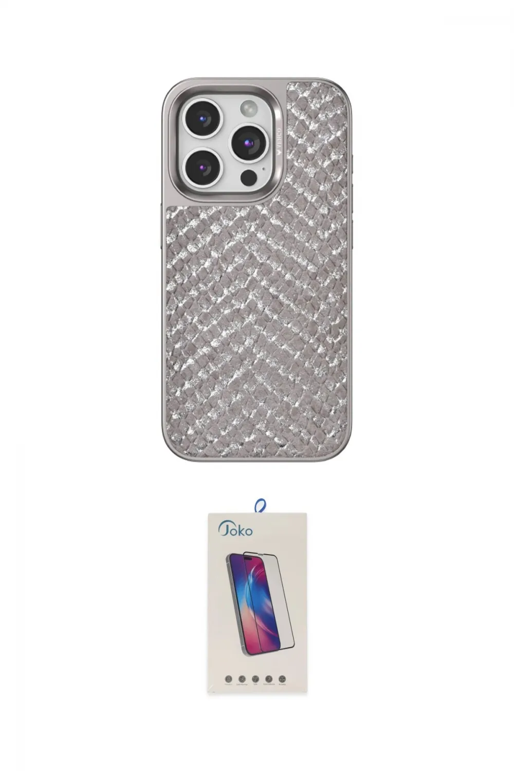 ieg™ iPhone 14 Pro Max Kılıf Vadi Özel Seri - Siyah Joko 5D Cam