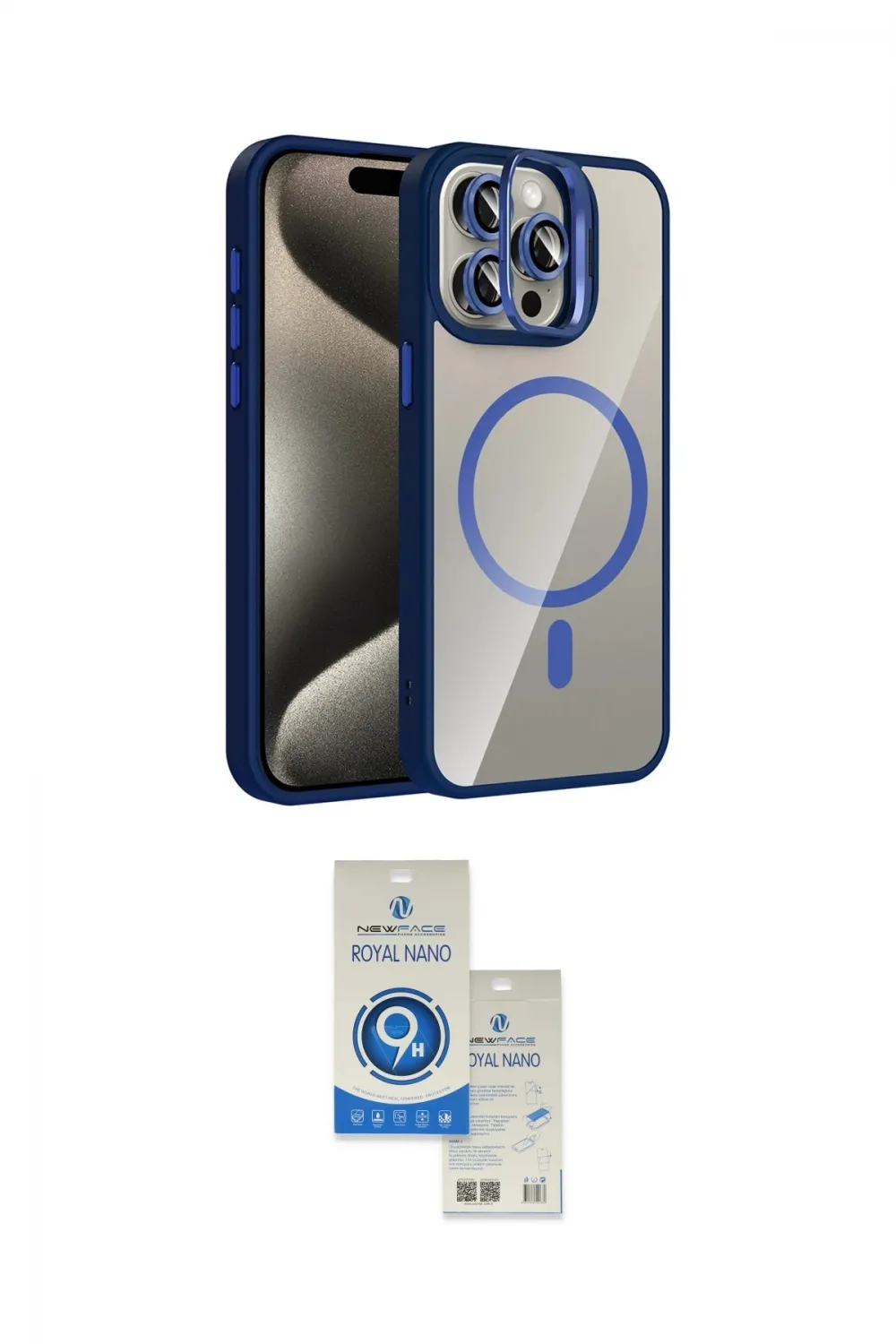 ieg™ iPhone 14 Pro Max Kılıf Yadigar Asil Koleksiyonu - Şeffaf Royal Nano Ekran Koruyucu