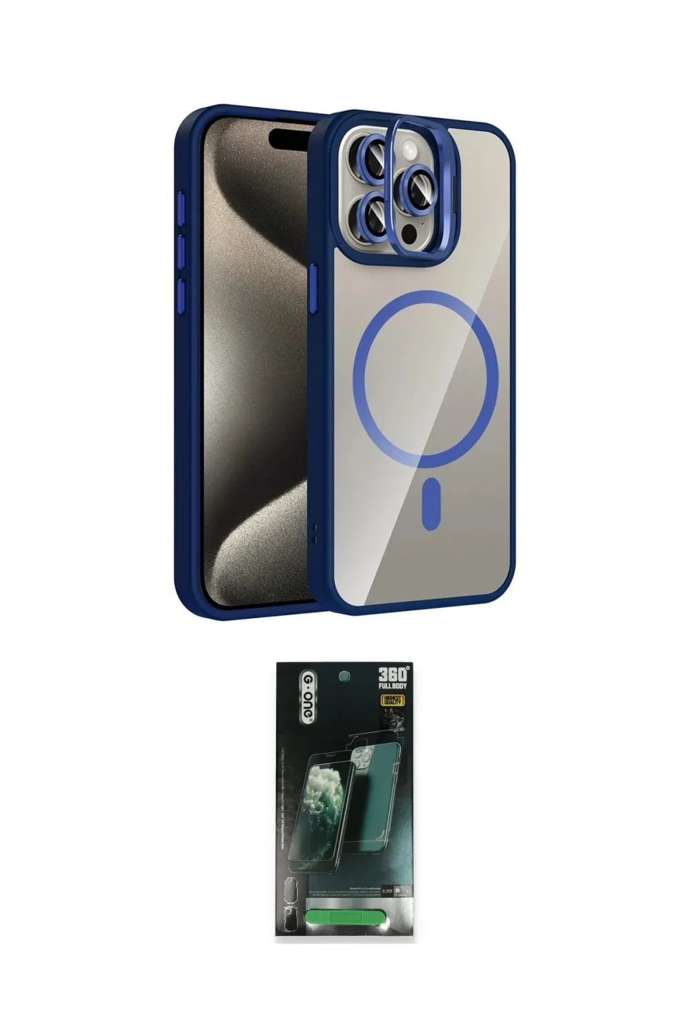 ieg™ iPhone 14 Pro Max Kılıf Yadigar Asil Koleksiyonu - Siyah 360 Mat Full Body Arka Koruyucu
