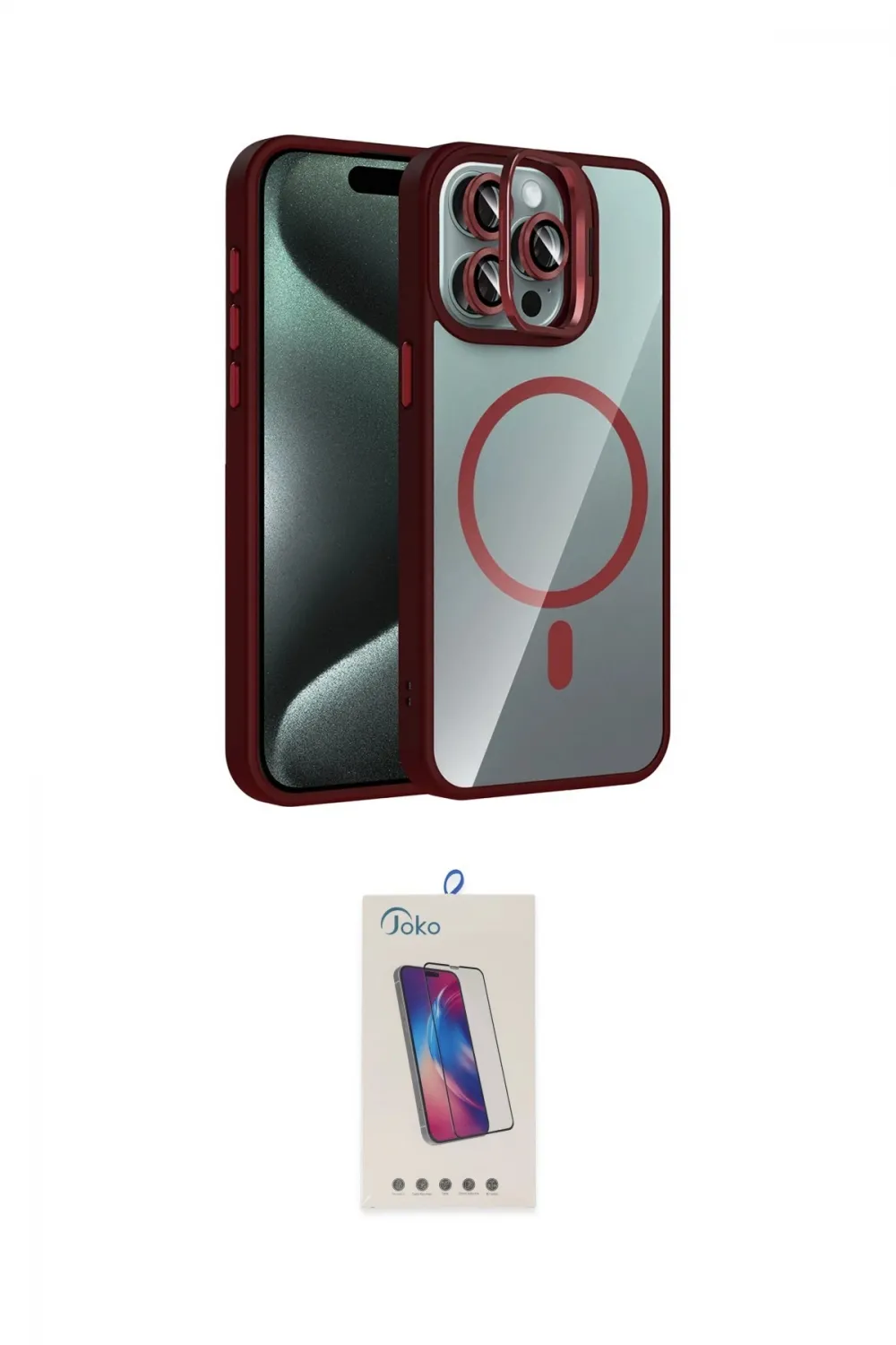 ieg™ iPhone 14 Pro Max Kılıf Yadigar Asil Koleksiyonu - Siyah Joko 5D Cam