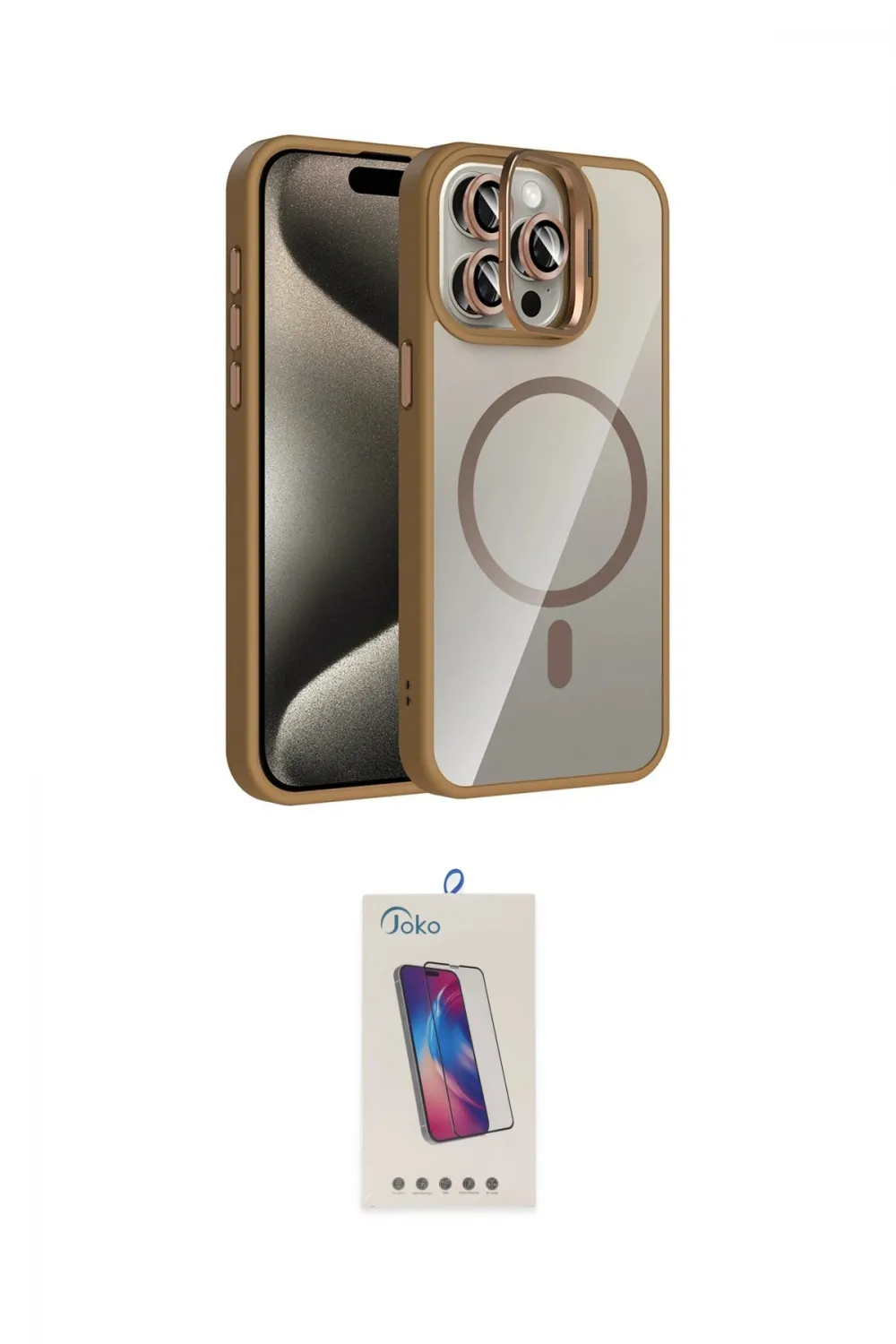 ieg™ iPhone 14 Pro Max Kılıf Yadigar Asil Koleksiyonu - Siyah Joko 5D Cam