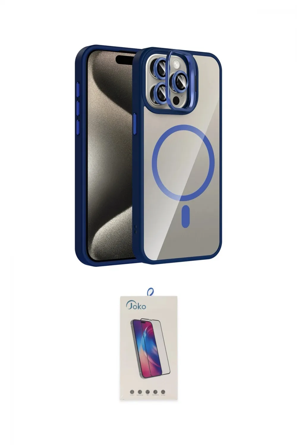 ieg™ iPhone 14 Pro Max Kılıf Yadigar Asil Koleksiyonu - Siyah Joko 5D Cam