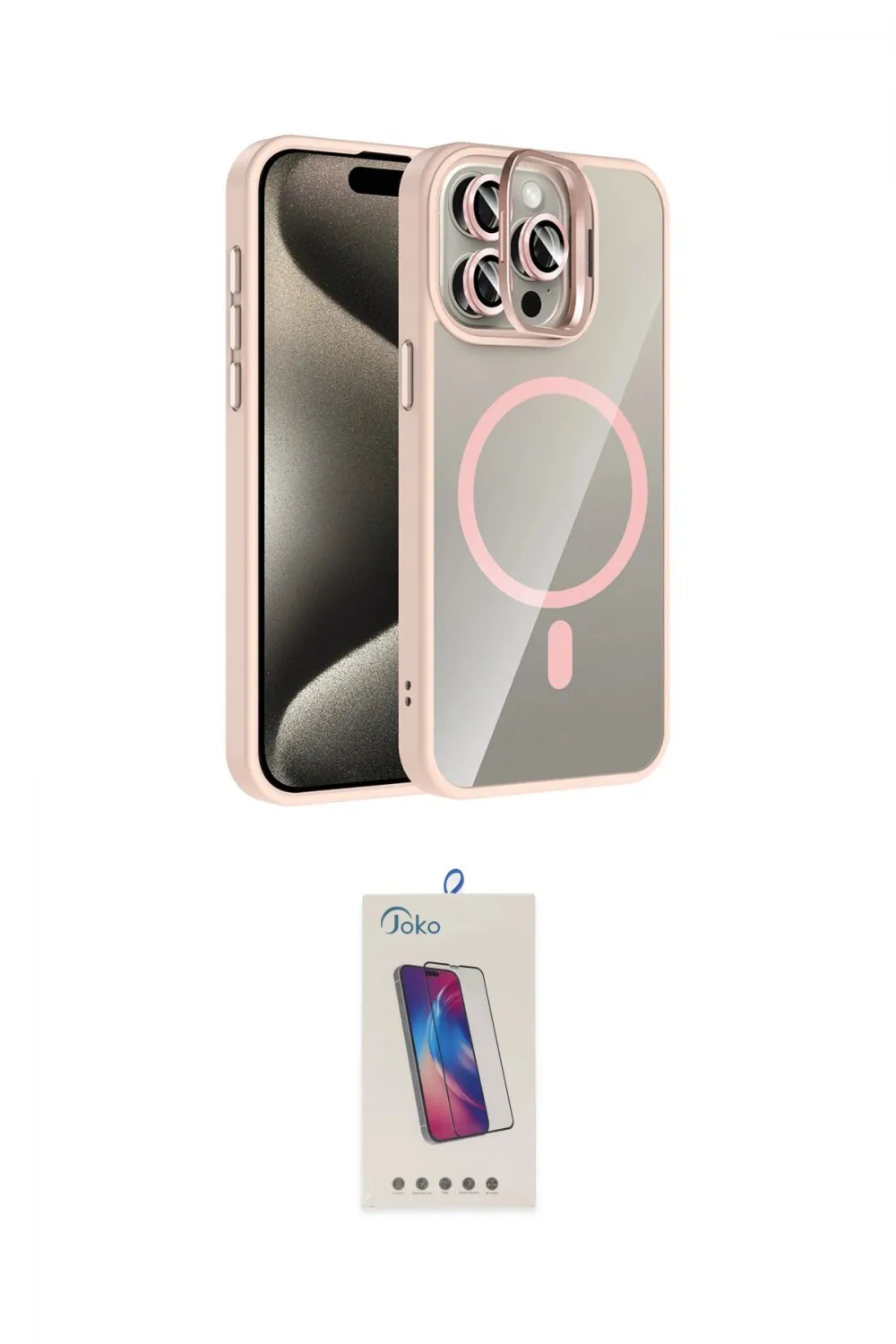 ieg™ iPhone 14 Pro Max Kılıf Yadigar Asil Koleksiyonu - Siyah Joko 5D Cam