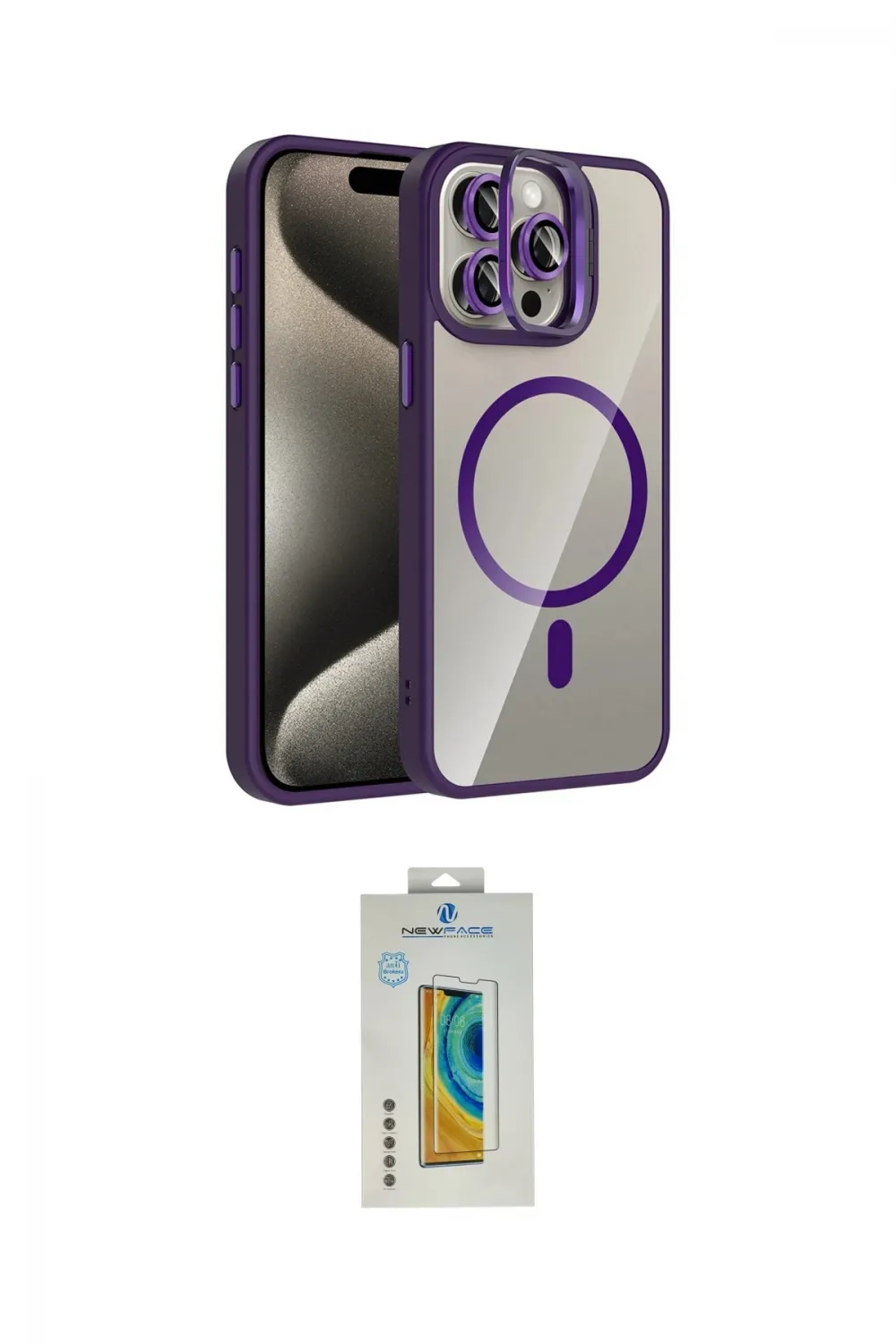 ieg™ iPhone 14 Pro Max Kılıf Yadigar Asil Koleksiyonu - Siyah Polymer Nano Ekran Koruyucu