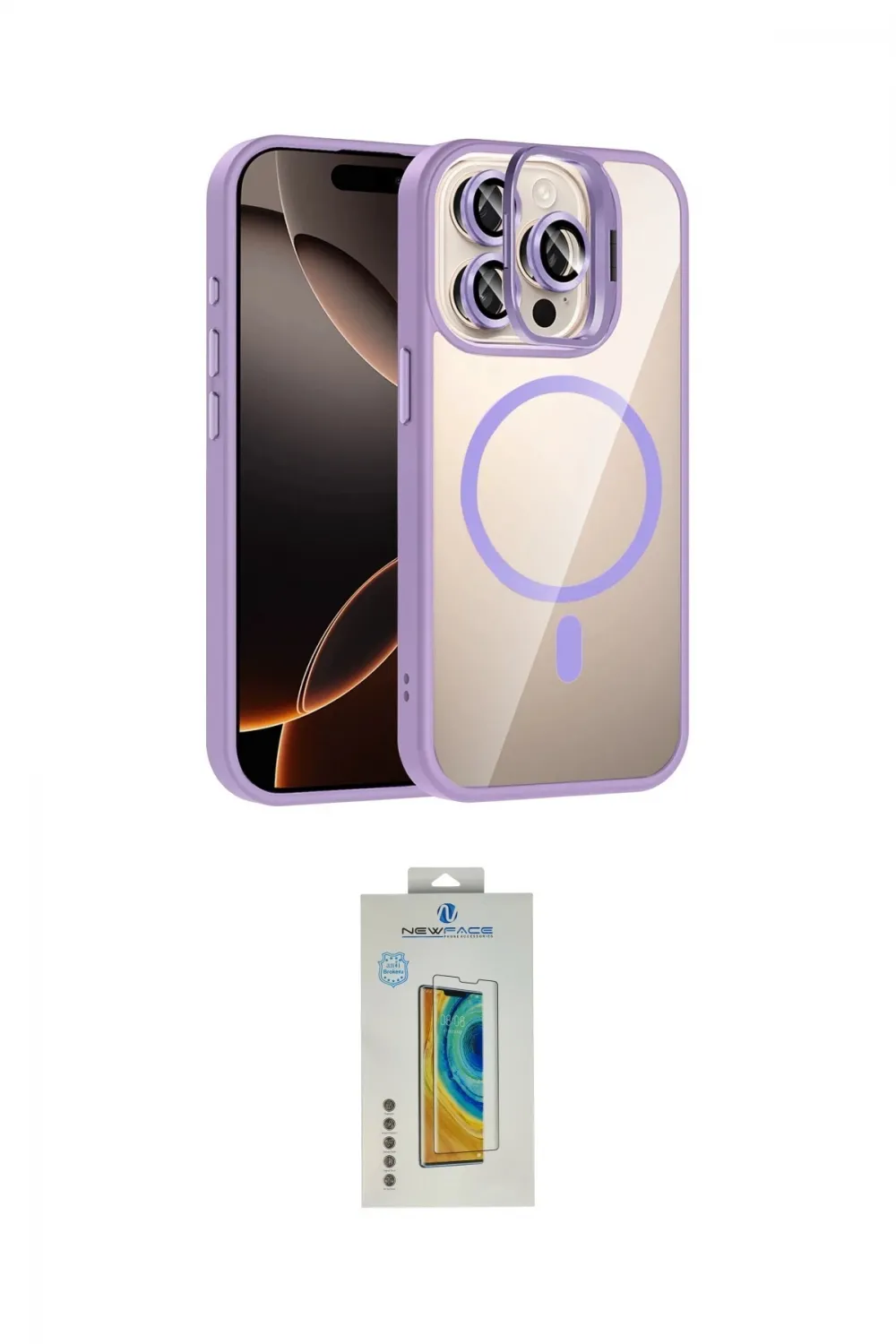 ieg™ iPhone 14 Pro Max Kılıf Yadigar Asil Koleksiyonu - Siyah Polymer Nano Ekran Koruyucu
