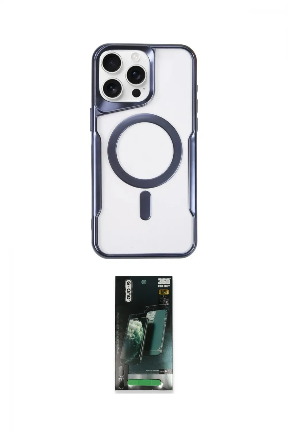 ieg™ iPhone 14 Pro Max Kılıf Yadigar Klasik Özel Seri - Şeffaf 360 Full Body Arka Koruyucu