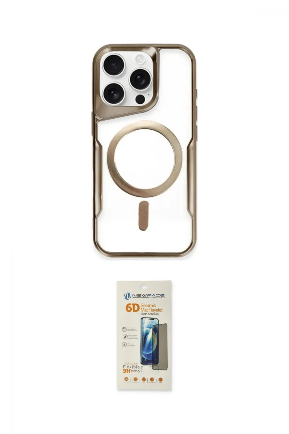 ieg™ iPhone 14 Pro Max Kılıf Yadigar Klasik Özel Seri - Siyah 6D Mat Seramik Hayalet Nano Ekran Koruyucu