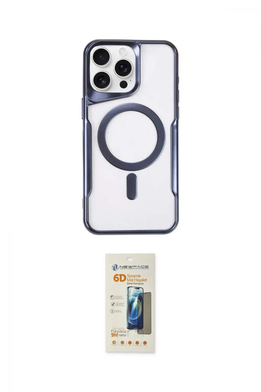 ieg™ iPhone 14 Pro Max Kılıf Yadigar Klasik Özel Seri - Siyah 6D Mat Seramik Hayalet Nano Ekran Koruyucu