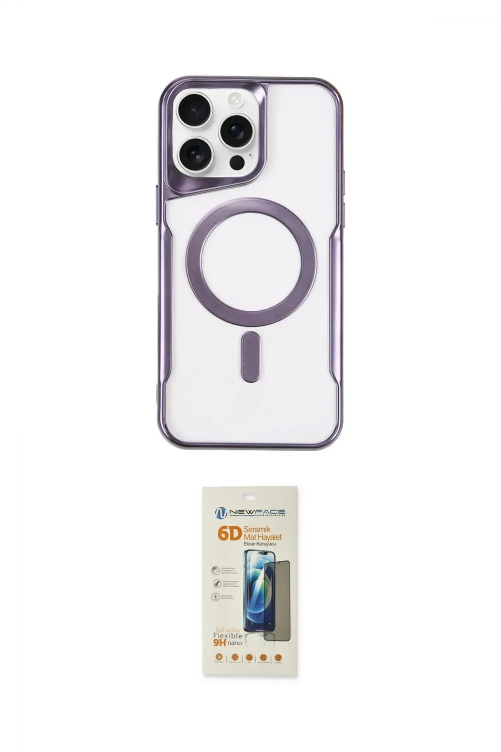 ieg™ iPhone 14 Pro Max Kılıf Yadigar Klasik Özel Seri - Siyah 6D Mat Seramik Hayalet Nano Ekran Koruyucu