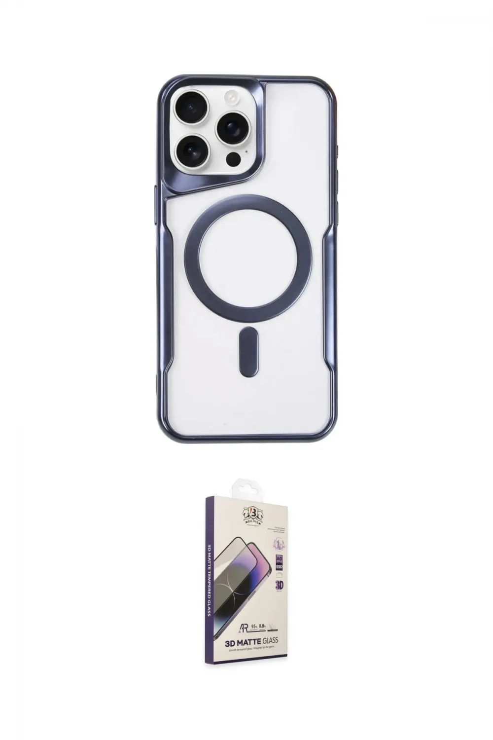 ieg™ iPhone 14 Pro Max Kılıf Yadigar Klasik Özel Seri - Siyah Bilvis 3D Mat Cam Ekran Koruyucu