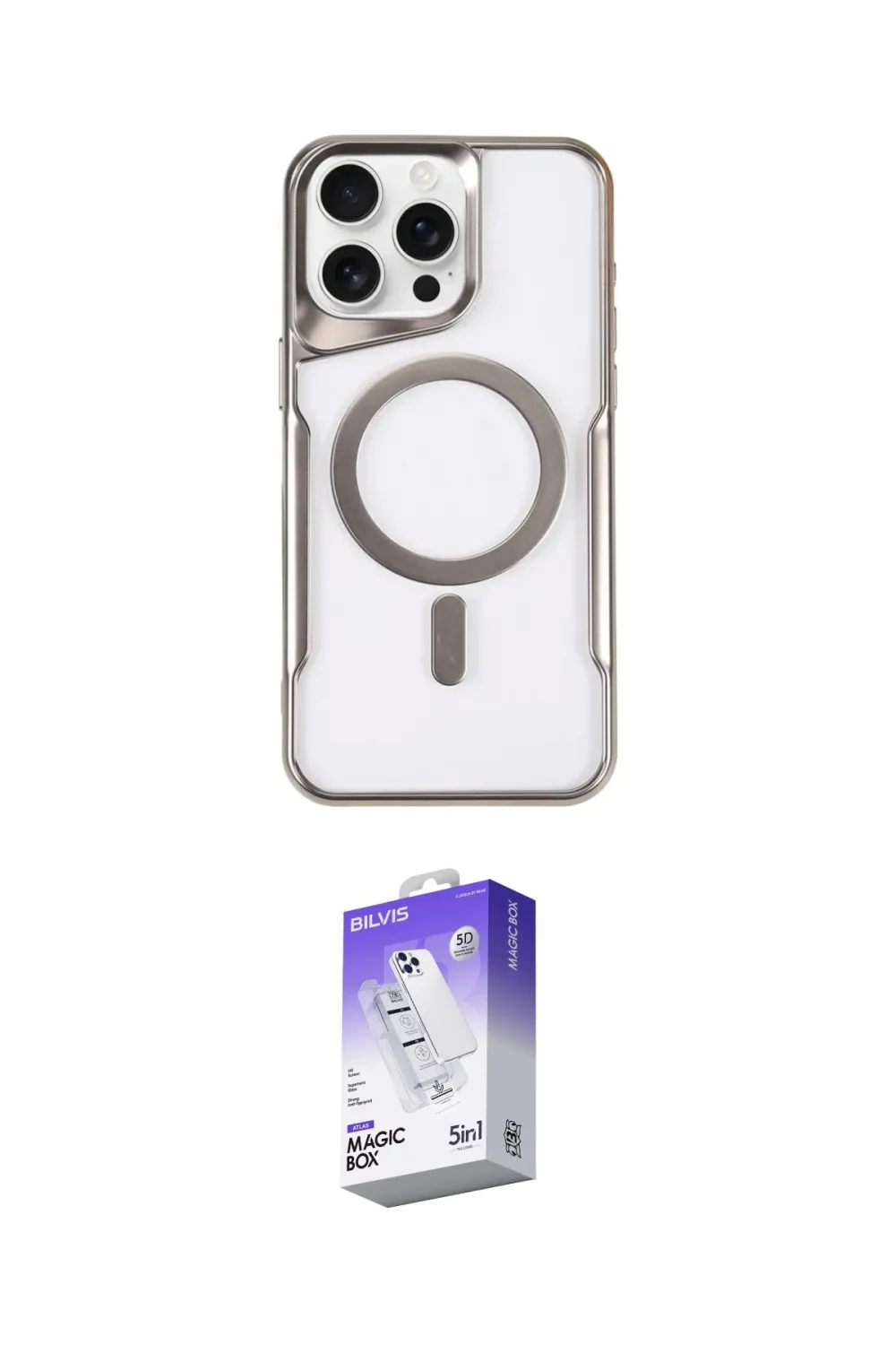 ieg™ iPhone 14 Pro Max Kılıf Yadigar Klasik Özel Seri - Siyah Bilvis 5in1 3D Magic Cam Ekran Koruyucu