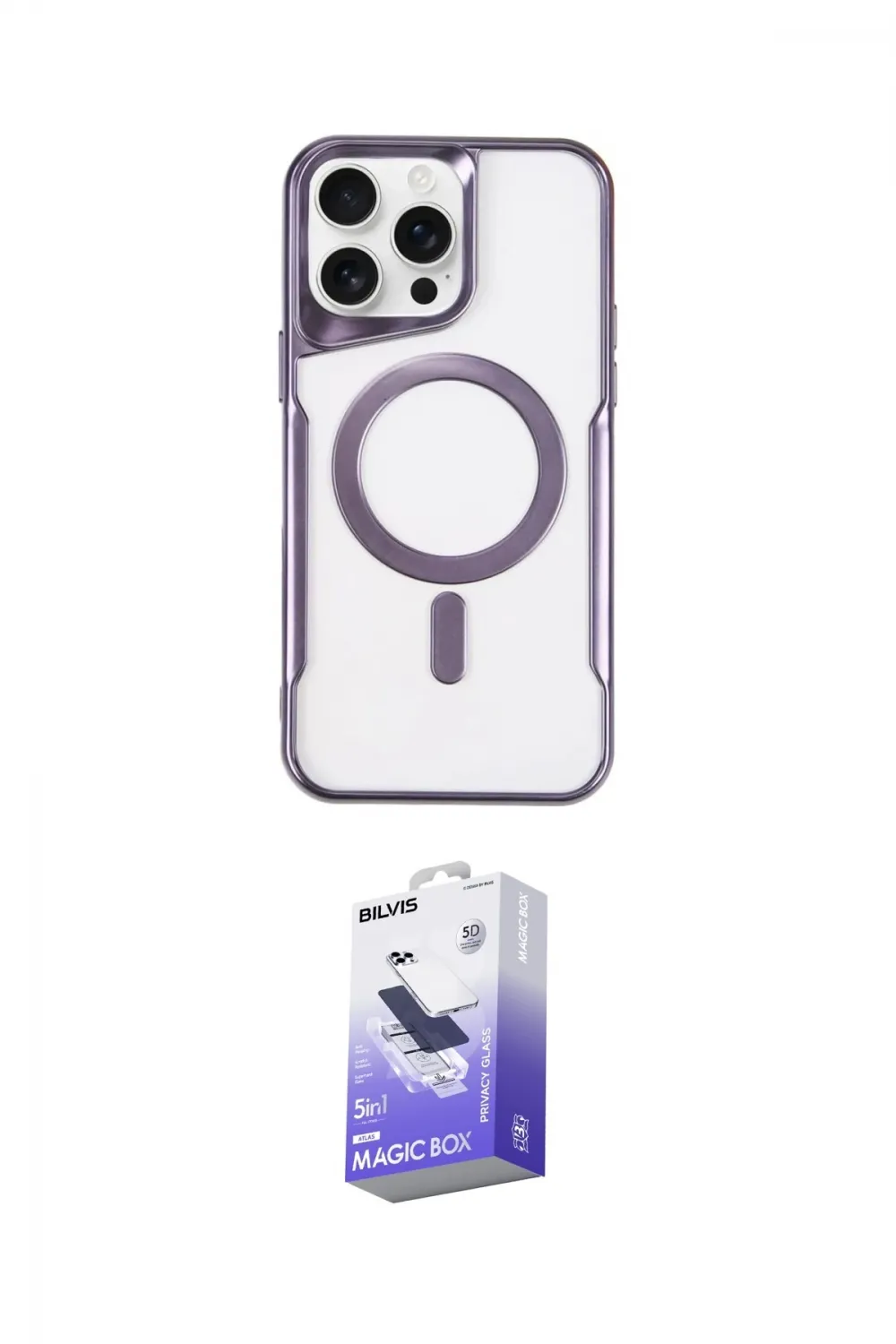 ieg™ iPhone 14 Pro Max Kılıf Yadigar Klasik Özel Seri - Siyah Bilvis 5in1 5D Magic Hayalet Cam Ekran Koruyucu