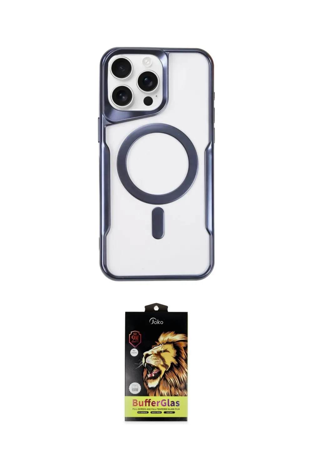 ieg™ iPhone 14 Pro Max Kılıf Yadigar Klasik Özel Seri - Siyah Buffer Cam Ekran Koruyucu