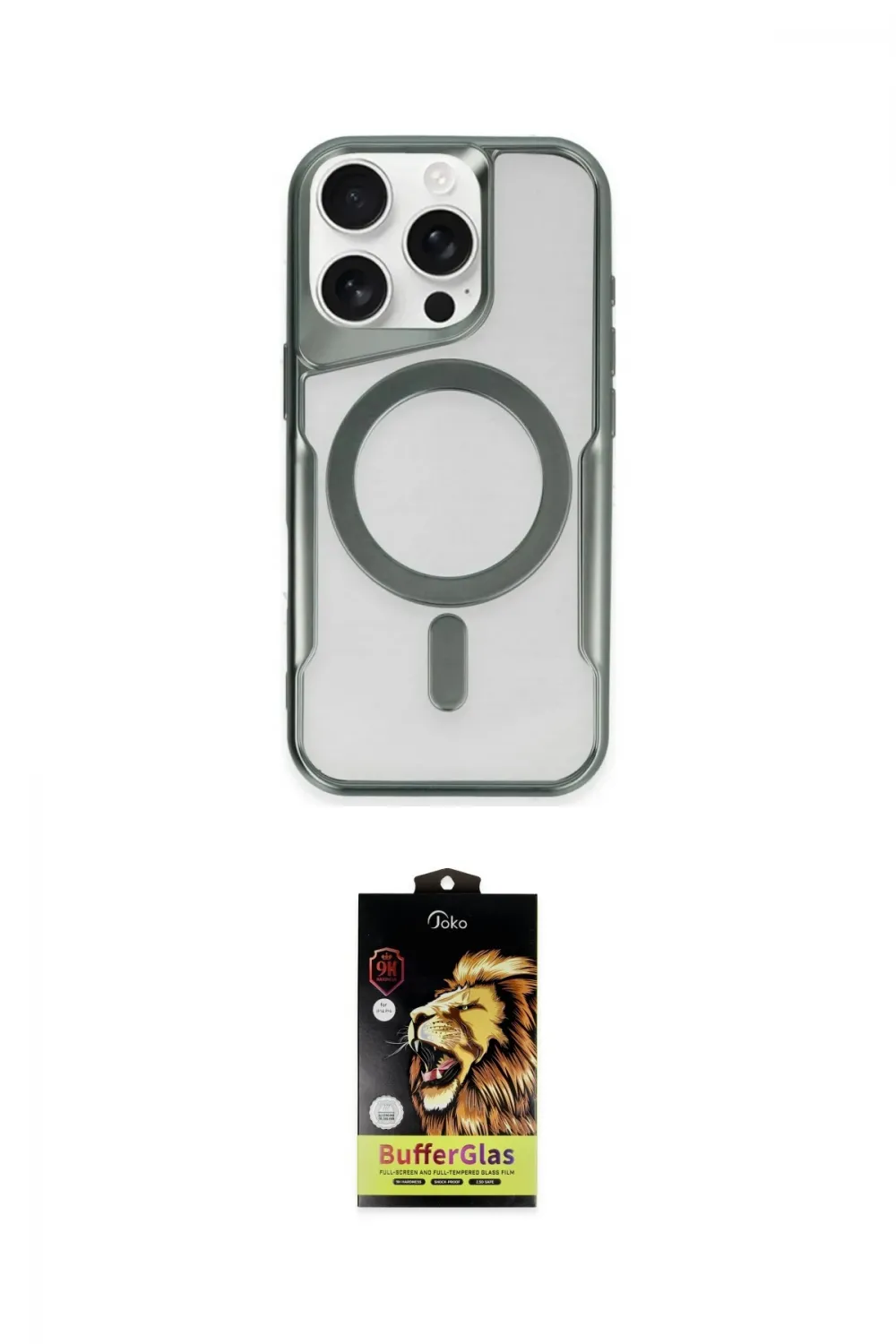 ieg™ iPhone 14 Pro Max Kılıf Yadigar Klasik Özel Seri - Siyah Buffer Cam Ekran Koruyucu