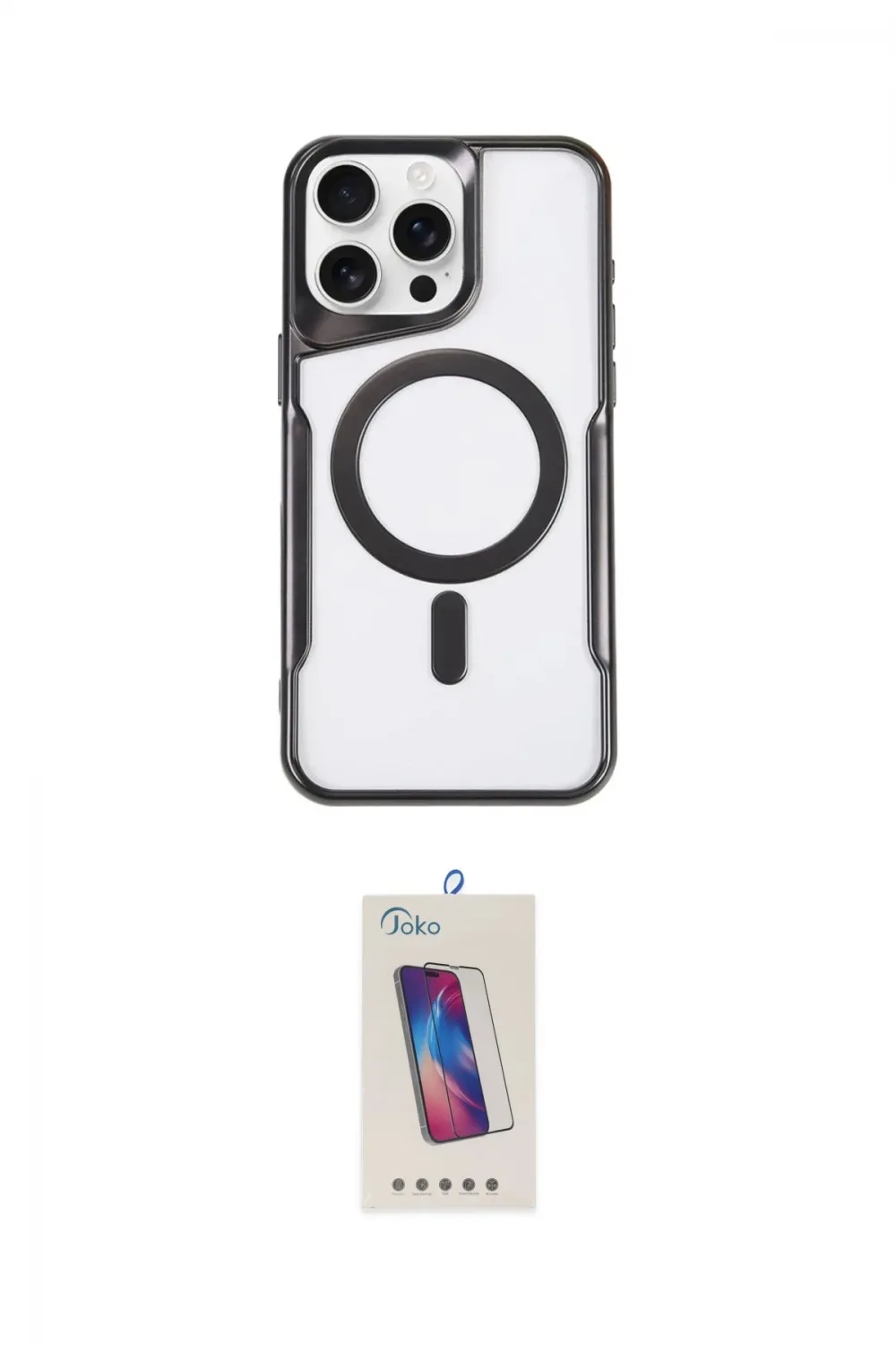 ieg™ iPhone 14 Pro Max Kılıf Yadigar Klasik Özel Seri - Siyah Joko 5D Cam
