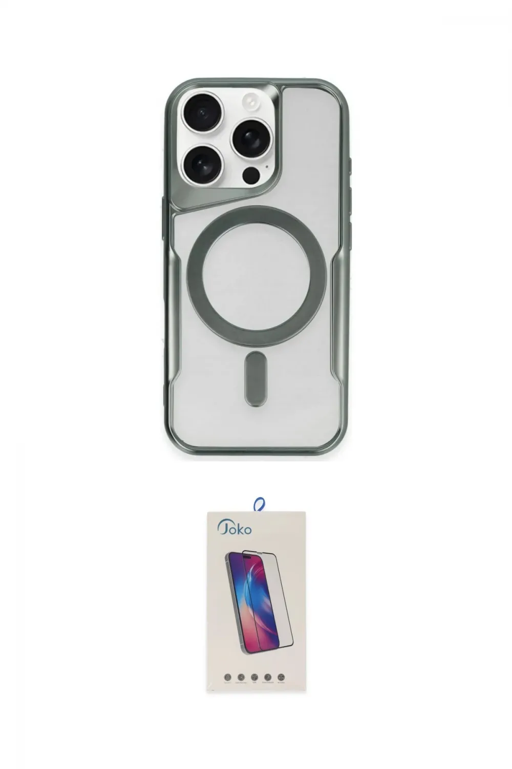 ieg™ iPhone 14 Pro Max Kılıf Yadigar Klasik Özel Seri - Siyah Joko 5D Cam