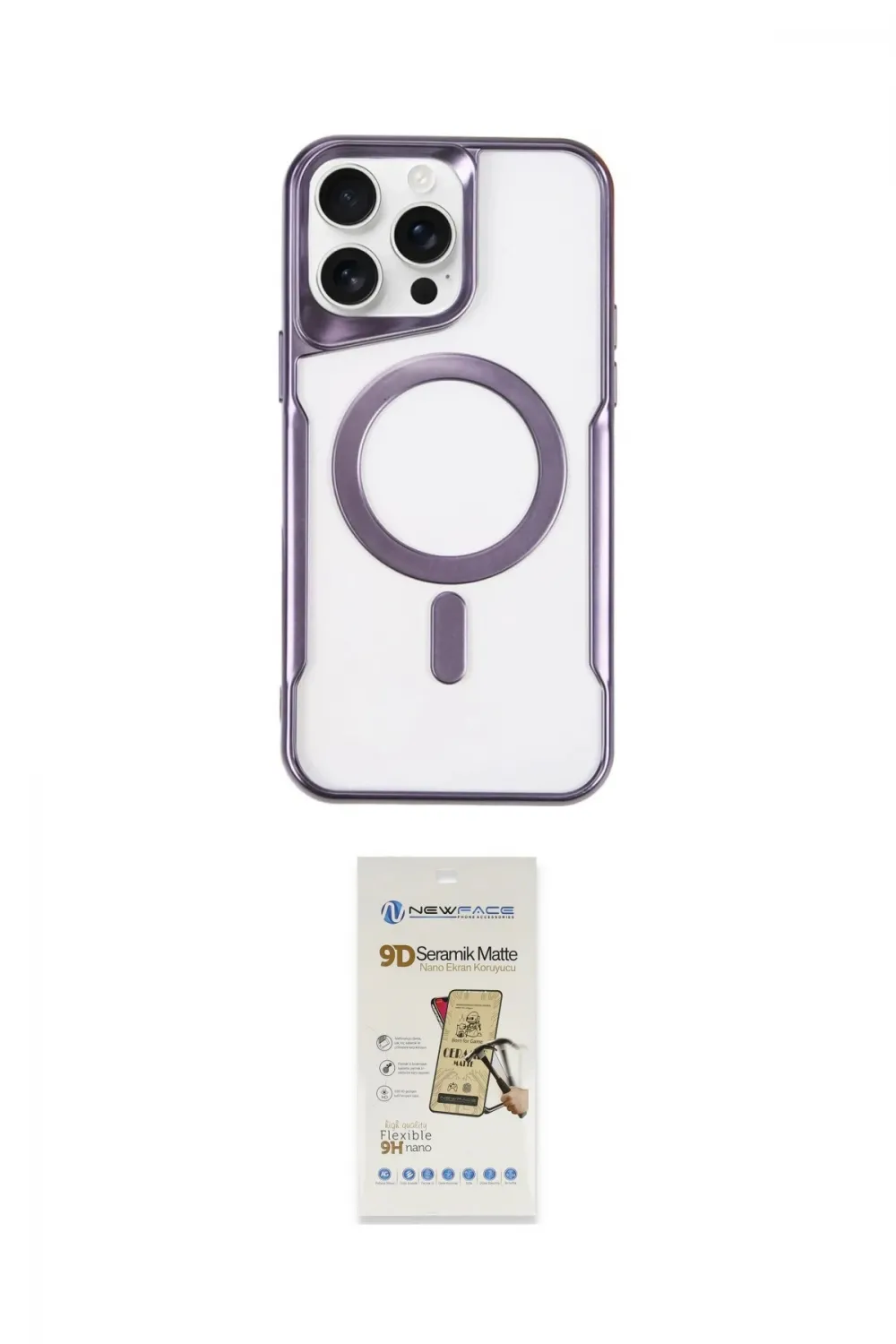 ieg™ iPhone 14 Pro Max Kılıf Yadigar Klasik Özel Seri - Siyah Mat Seramik Nano Ekran Koruyucu