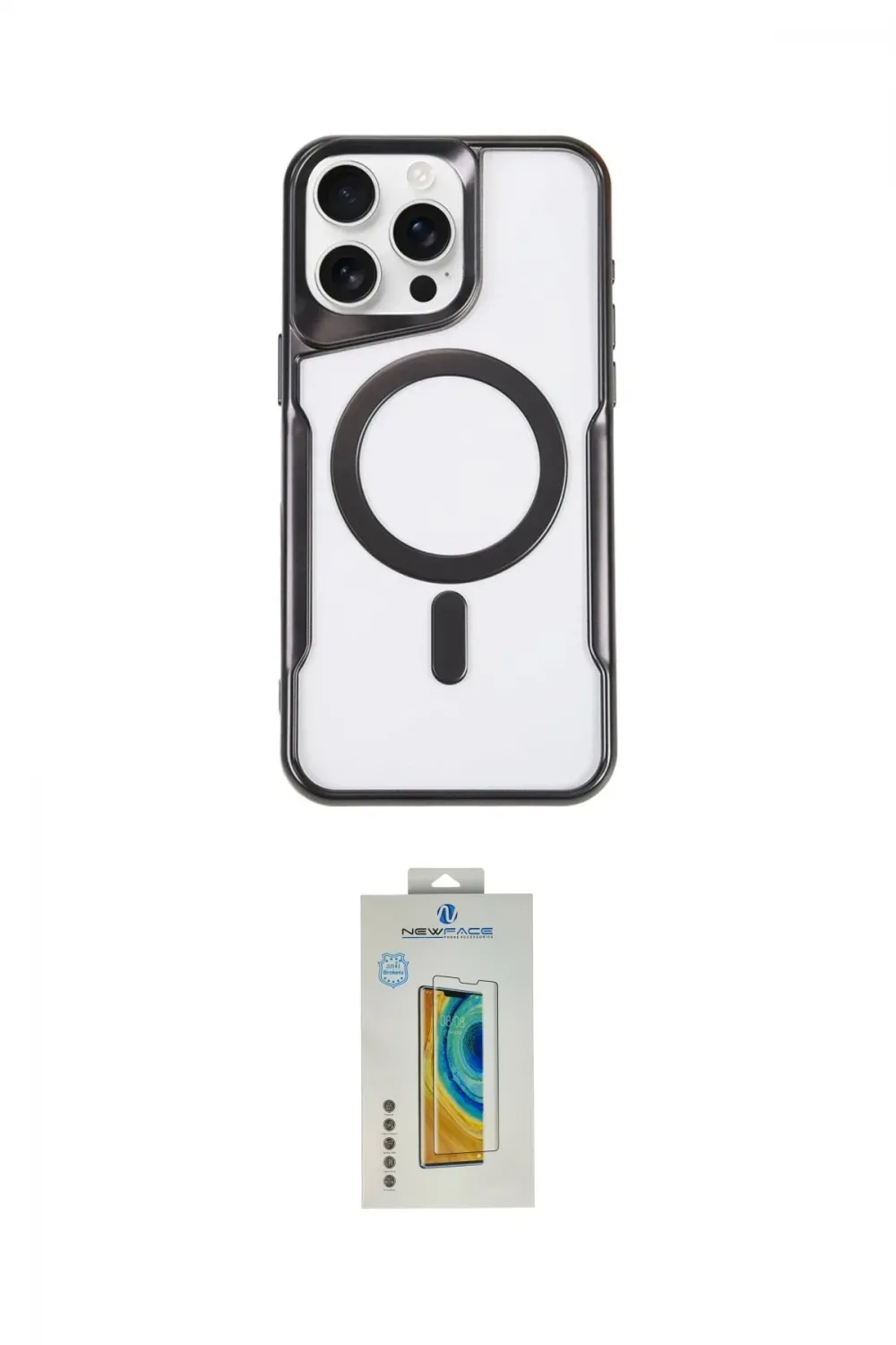 ieg™ iPhone 14 Pro Max Kılıf Yadigar Klasik Özel Seri - Siyah Polymer Nano Ekran Koruyucu