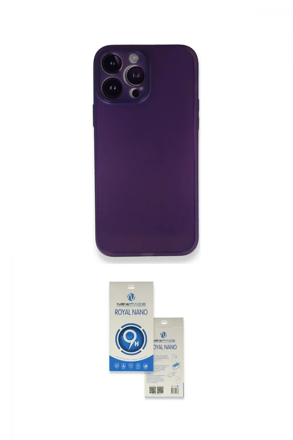 ieg™ iPhone 14 Pro Max Kılıf Yadigar Yansıma Serisi - Şeffaf Royal Nano Ekran Koruyucu