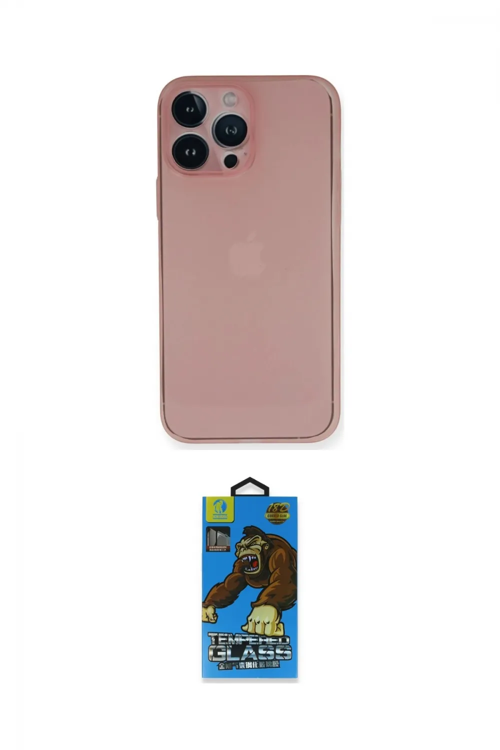 ieg™ iPhone 14 Pro Max Kılıf Yadigar Yansıma Serisi - Siyah 18D Cam Ekran Koruyucu