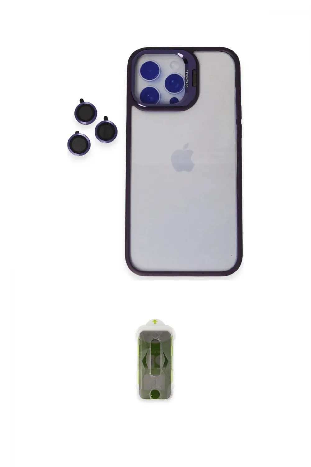 ieg™ iPhone 14 Pro Max Kılıf Yankı Asil Serisi - Siyah Joko Magic 5D Hayalet Cam