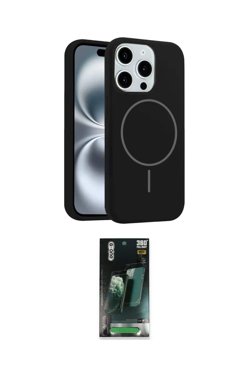ieg™ iPhone 14 Pro Max Kılıf Yankı Form Serisi - Şeffaf 360 Full Body Arka Koruyucu
