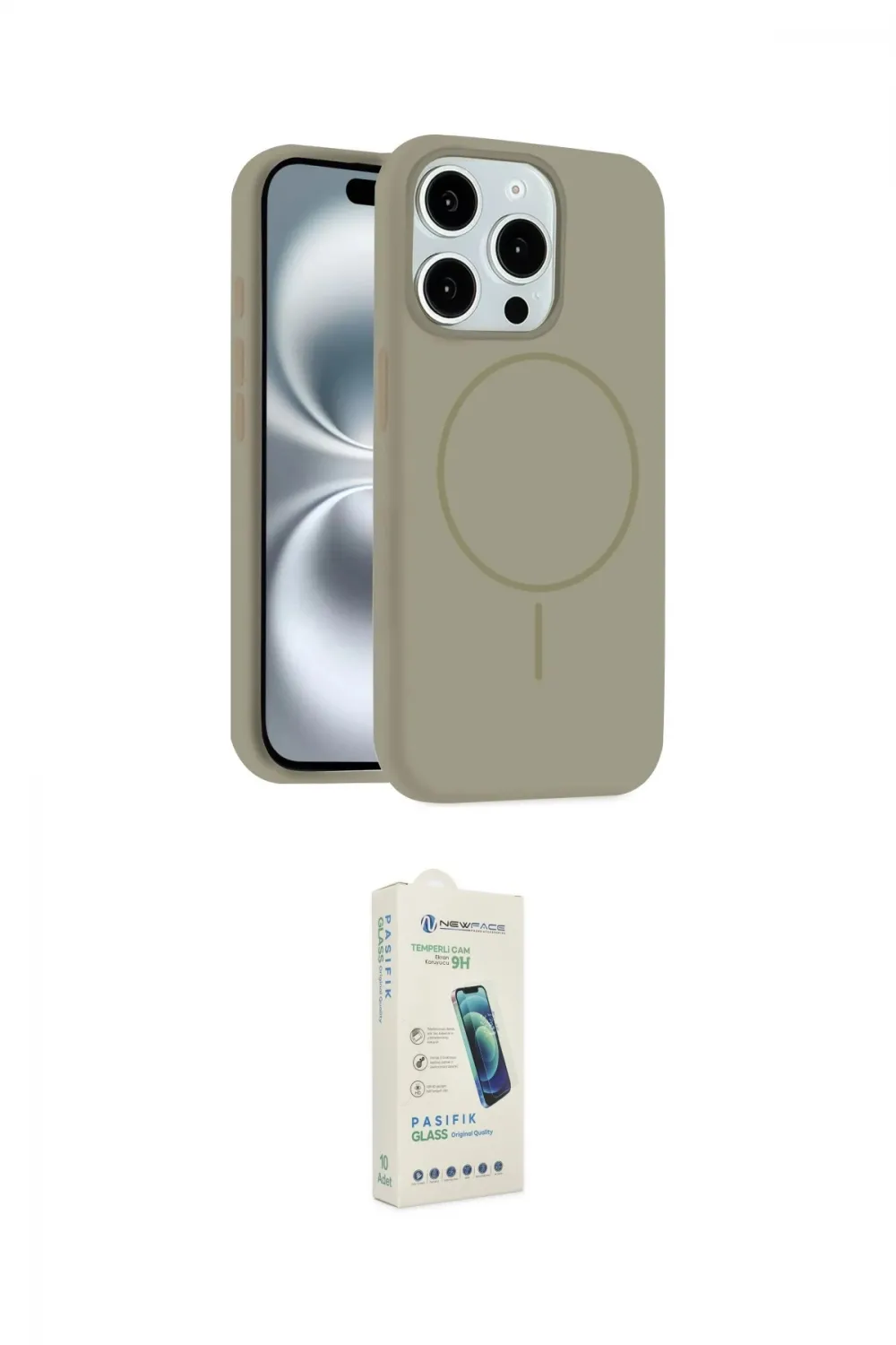 ieg™ iPhone 14 Pro Max Kılıf Yankı Form Serisi - Şeffaf Pasifik Cam Ekran Koruyucu